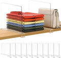 10 Pack 12 Inches [Extra Tall Version] Clear Shelf Dividers for Organization, Acrylic Closet Shelf Vertical Shelves Organizer