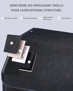 Trunk Organizer for Car, PU Leather Car Trunk Storage Organizer with Magnetic Lid, Car Organizer with Sturdy PC Support, Portable Handle for SUV, Truck, Home and Office (20.1×12.2×12.2 IN)