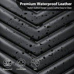 CAR PASS 3D Foam Faux Leather Car Seat Covers Full Set,Waterproof Leather Seat Cover for Cars,Luxury Universal Fit for SUV Tr