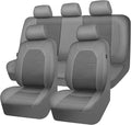 CAR PASS Leather Car Seat Covers Breathable Seat Cover Full Sets Airbag Compatible for Most Cars, SUVs, Trucks, and Vans (Ful