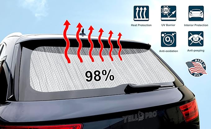 Rear Tailgate Window Sunshade Custom Fit for 2020 2021 2022 2023 2024 2025 2026 Chevrolet Silverado 2500 3500, Regular cab, Crew cab, Double Cab 2dr 4dr (NOT for Sliding Window)