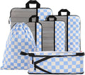U+U 6 Set Compression Packing Cubes - Ultralight Travel Organizers with Laundry Bag, Space-Saving Suitcase Organizer for Trav