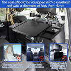 Large Car Steering Wheel Tray, Adjustable Back Seat Headrest Tray, Laptop Mount Steering Wheel Desk with Drawer, Car Tray Cup Slot and Tablet Slot with Phone Holder for Large SUV,Truck,Van