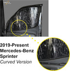 Custom Fit Front Side Sunshades (2pcs) for Mercedes-Benz Sprinter 2019 2020 2021 2022 2023 2024 2025 2026, Insulated Sunshade Privacy Accessories Blockout UV Reflector Protection - Made in USA
