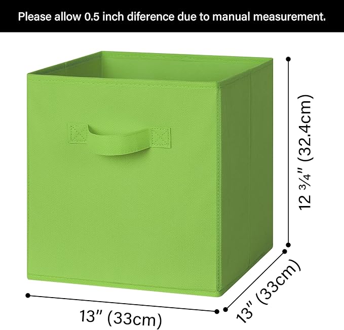 GRANNY SAYS 13 Inch Cube Storage Bins, Colorful Cube Storage Organizer, Fabric Storage Bins, Storage Cubes for Shelves, Close