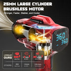 Tire Inflator Air Compressor Compatible with Milwaukee 18V Battery, LIVOWALNY 160PSI Cordless Portable Electric Air Pump with Digital Pressure Gauge for Car Motorcycles Bike Ball Auto (No Battery)