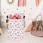 HUNRUNG Laundry Hamper,Large Canvas Fabric Lightweight Storage Basket Toy Organizer Dirty Clothes Collapsible Waterproof for 