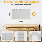 Pegboard Smith Metal Pegboard Panels 12" x 24", 3 Pack Grey Wall Mounted Tool Organizer Boards, Heavy Duty Tool Storage Peg B