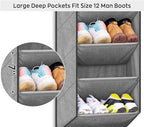 SLEEPING LAMB Over the Door Shoe Organizer for Closet, Short Hanging Shoe Rack with Large Deep Pockets, Narrow Door Sneaker S