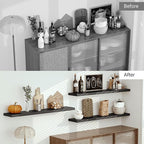 Vivelove 10" Deep Floating Shelves for Wall, 55in Long Shelf for Bathroom, Living Room, Kitchen, Farmhouse, Shelves for Room 