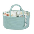 Large Baby Diaper Caddy Organizer for Girl Boy Rope Nursery Storage Bin Basket Portable Holder Tote Bag for Changing Table Ca