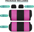FH Group Automotive Rear Car Seat Covers for SUV, Trucks, Sedan and More - Universal Fit Rear Solid Bench Design Interior Acc