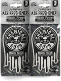 Chemical Guys Hanging Air Freshener, Black Frost Scent 6 Pack, Great for Cars, Trucks, SUVs, RVs, Home, Garage, Workspace, Do