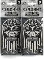 Chemical Guys Hanging Air Freshener, Black Frost Scent 6 Pack, Great for Cars, Trucks, SUVs, RVs, Home, Garage, Workspace, Do