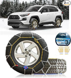 Auto Tightening Snow Chains Tire Chains, 1-Minute Quick Install, Universal Fit for Car/SUV/Pickup Truck, Multi-Weather Emerge