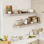 55 Inch Floating Shelves, 12" Deep Floating Shelf Wall Mounted, 55" Wall Shelves, Rustic Deep Bookshelf, Extra Deeper & Thick