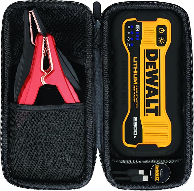 DeWalt DXAELJ25C 2500 Peak Amp Lithium Jump Starter with USB Power Bank and Carrying Case