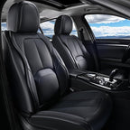 Coverado Automotive Seat Covers, Leather Seat Covers Front Seat, Luxury Car Seat Covers with Lumbar Support, Front Driver Sea
