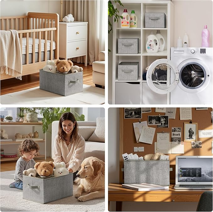 GRANNY SAYS Storage Baskets for Shelves, Closet Storage Bins with Handles, Fabric Organizers and Storage Bins, Storage Boxes 