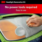 3M Headlight Lens Restoration Kit, Medium Duty 2-Pack, No Tools Required, Restores Cloudy Yellowed Plastic Lenses, Includes S