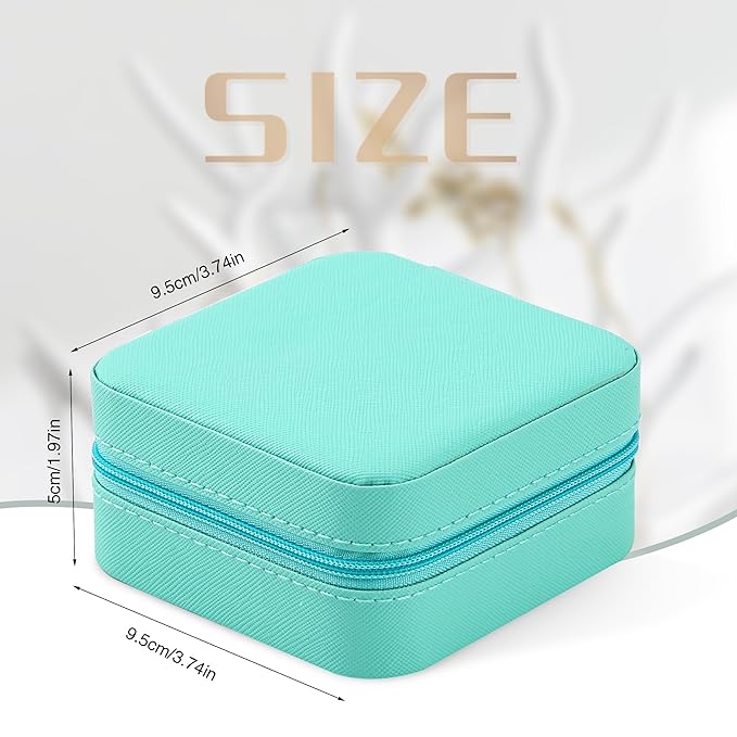 Neveika Jewelry Box with Mirror,Small Jewelry Organizer Box，Travel Jewelry Case for Women，Gift Jewelry Boxes for Female Girls
