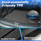 Sunsdrew Trunk Cargo Liner for 2023-2026 Nissan Ariya Accessoreis, Rear Trunk Mat Cargo Mat All Weather Protection TPE Rubber Raised Edge