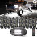 Honalia Pure White Rock Lights for Trucks 20 Pods, 6000K White LED Rock Lights Kits with Switch