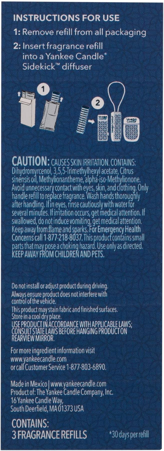 Yankee Candle Bahama Breeze™ Sidekick™ Fragrance Refill (Triple), 1.06 oz