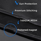 Aokway Magnetic Car Window Shades, 2Pcs Double-Layer UV Protection Car Curtains for Rear Side Window Sun Shade, Universal Fit for Baby, Driver (Black, Rear 2pcs)