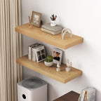 Dreamland 36" Floating Shelves for Wall, 12" Deep Thicker Oak Floating Shelves, Wall-Mounted Shelves for Bedroom, Living Room
