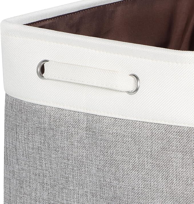 Kntiwiwo Foldable Storage Bin Collapsible Fabric Storage Basket Cube with Durable Handles Closet Organizer Bins for Organizin