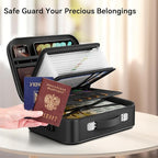 Fireproof Document Box, Hard Case Fireproof Box with Lock, Portable Hard-Shell Fireproof Water Resistant Document Safe for Im