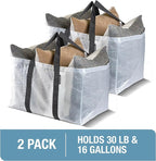 CleverMade Frakta Basket Reusable Grocery Tote - 76L - Pack of 2 - Transparent - Collapsible Storage Shopping Organizer - Hea