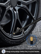 2-Pack Dual Head Tire Pressure Gauge, Heavy Duty Truck Air Pressure Gauge Range 10-150 PSI, 1-10 Bar w/Valve Cores & Valve Caps, Tire Gauges for Tire Pressure for Semi Truck, RV, Car (Black)