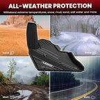 LASFIT Floor Mats for Ford Explorer 2020-2026 7 Passenger TPE All Weather Protector Anti-Slip Floor Liners, 2026 2025 2024 2023 2022 2021 2020 Explorer 7 Seats Accessories, 1st& 2nd& 3rd Row, Black