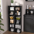 Wooden 6 Cube Storage Organizer, Vintage Brown 6 Cube Storage Shelf, 6 Tier Closet Organizers Storage Cubes Display Cubby for