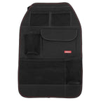Diono Stow 'n Go Car Back Seat Organizer for Kids, Kick Mat Back Seat Protector, with 7 Storage Pockets, 2 Drinks Holders, Water Resistant, Durable Material, Black , 18x10x9 Inch (Pack of 1)