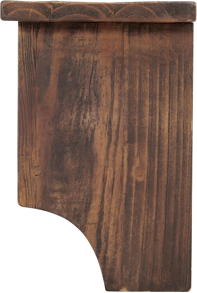 Alaterre Furniture Pomona Entryway Organizer – Rustic Farmhouse 48-Inch Wall-Mounted Coat Rack with 6 Double Hooks & 4 Open C