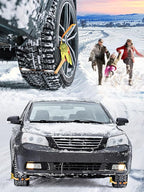 Tire Traction Straps Metal Gripper Traction Device for Anti Skid Emergency Tire Straps to Get Unstuck from Snow, Mud, Ice & S