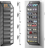 Kotkn 10 Tier Over The Door Organizer - Heavy Duty Hanging Storage Rack with Sturdy Oxford Fabric, Holds 20+ Pairs of Footwea