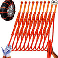 40PCS Zip Tie Snow Chains - Temporary Tire Straps, Universal Reusable Anti-Skid Nylon Tire Chain, Upgrade Adjustable Portable