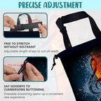 Car Trash Bag Music Note in Fire and Water Leak-Proof Waterproof Car Garbage Bag with Drawstring Foldable Canvas Trash Bin with Adjustable Buckle for Car Accessories, Travelling, Camping
