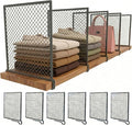 Nexu 6-Pack Metal Mesh Shelf Dividers for Closet Organization, Ultra-Stable Under-Shelf Hook Design, Matte Non-Slip Heavy Dut