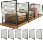 Nexu 6-Pack Metal Mesh Shelf Dividers for Closet Organization, Ultra-Stable Under-Shelf Hook Design, Matte Non-Slip Heavy Dut