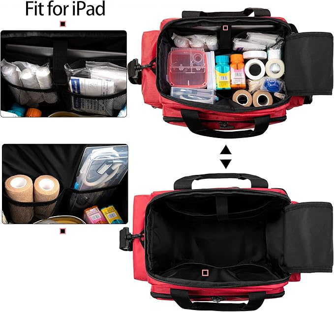 Trunab Home Health Nurse Bag Medical Bag Organizer with Handle and Shoulder Strap for Home Visit, Travel, Nursing Student