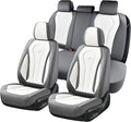 Coverado Seat Covers, Car Seat Covers Full Set, White Car Seat Cover, Car Seat Cushion Waterproof, Front Seats Back Seat Cove