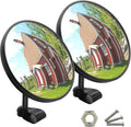 Convex Mirror, Round Truck Mirror Wide Angle Blind Spot Side View Mirror for Trucks 360° Adjustable Mount Universal Mirro for Truck Replacement
