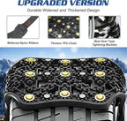 LILYPELLE Upgraded Snow Chains 10 Pack, Tire Chains for Cars/SUVs/Pickup Trucks, Emergency Anti Slip Tire Traction Chains for