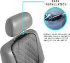 FH Group Car Seat Cushion – Faux Leather Single Front Seat Cover with Front Pockets, Airbag Compatible, Universal Fit Car Sea