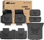 Nilight TPE Floor Mats & Cargo Mats Set for Tesla Model Y (5 Seat only) 2021 2022 2023 2024 2025 All Weather Custom Fit Heavy Duty Floor Liners